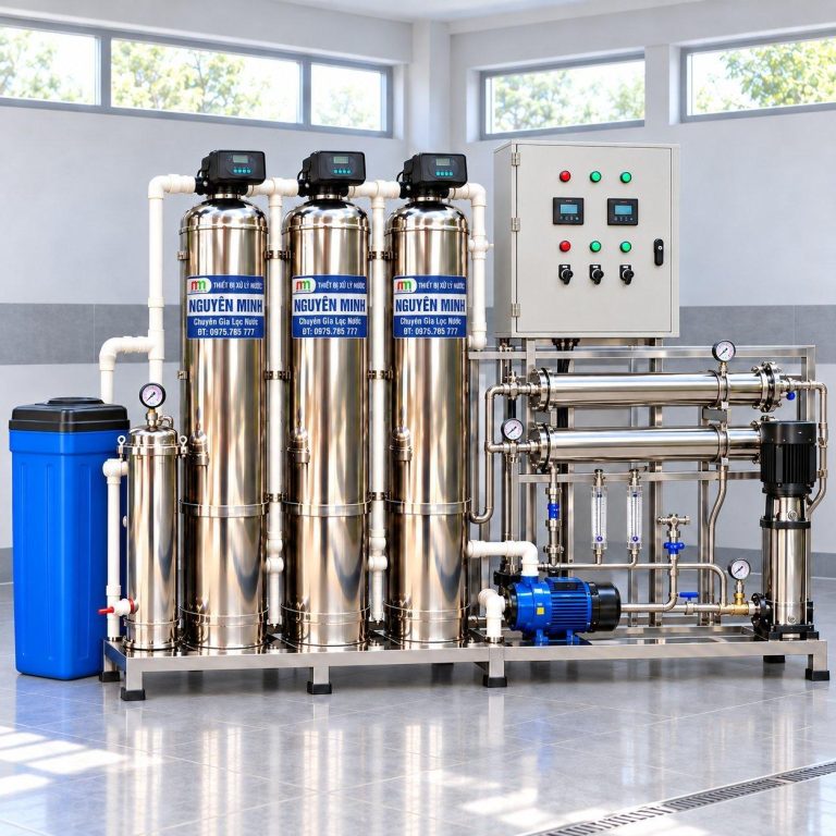 Dây chuyền lọc tinh khiết công suất 500L/H_Inox sus 304