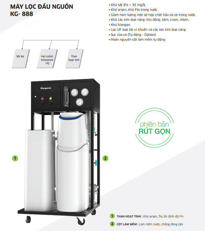 Máy lọc nước đầu nguồn Kangaroo KG888 Máy lọc nước đầu nguồn Kangaroo KG888